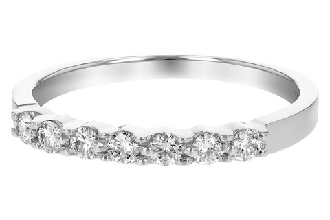 14 Karat White Gold Diamond Anniversary Ring