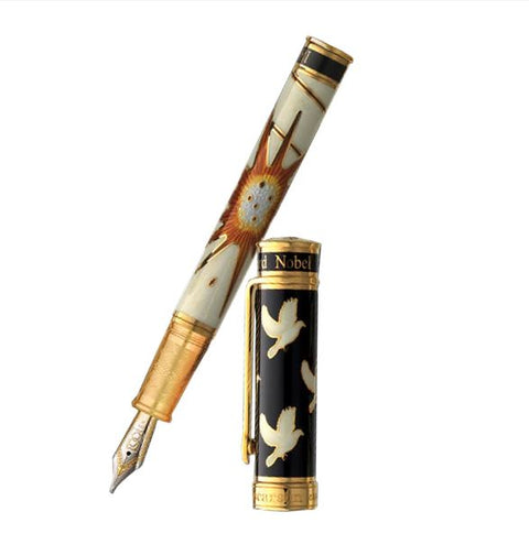 Alfrerd Bernhard Nobel Sterling Silver and Enamel Pen by David Oscarson