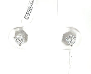 14 Karat White Gold Martini Diamond Stud Earrings